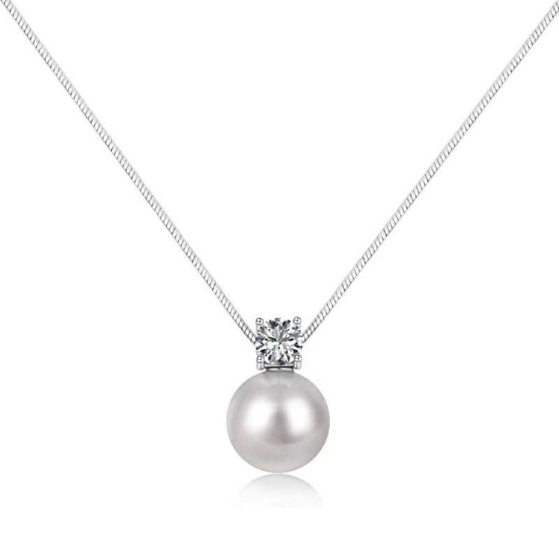 pearl necklace silver