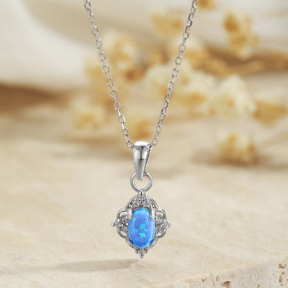 Elegant Opal Pendant Necklace
