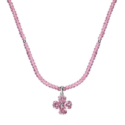 Rose Pink Beaded Necklace

