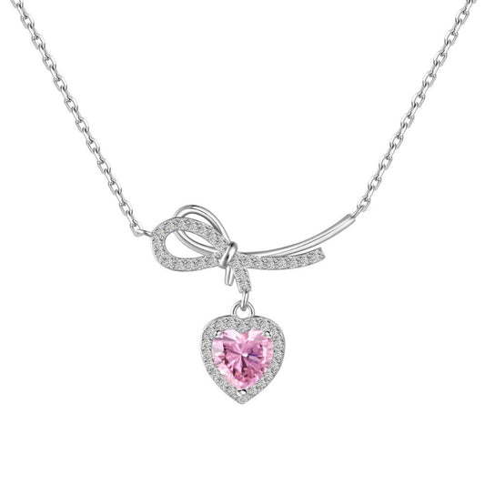 Romantic Pink Heart Necklace