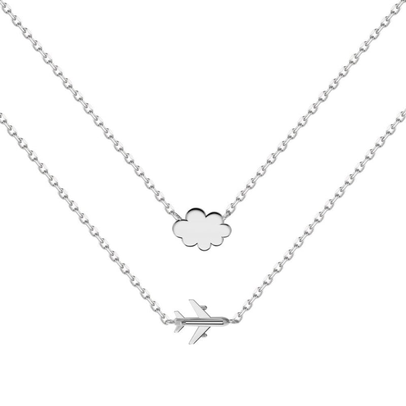 Flight Path Layered Charm Necklace

