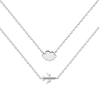 Flight Path Layered Charm Necklace


