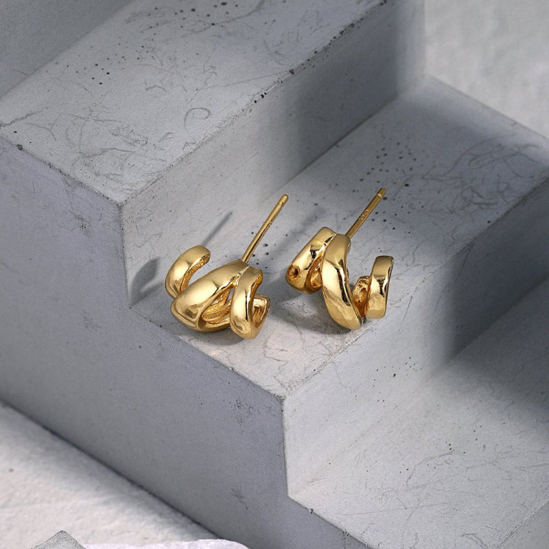 Artisan Silver Loop Earrings

