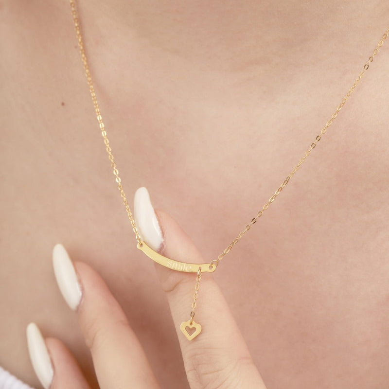 Chic "Smile" Engraved Jewelry


