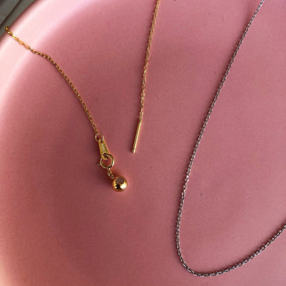 Sleek Gold Lariat Chain

