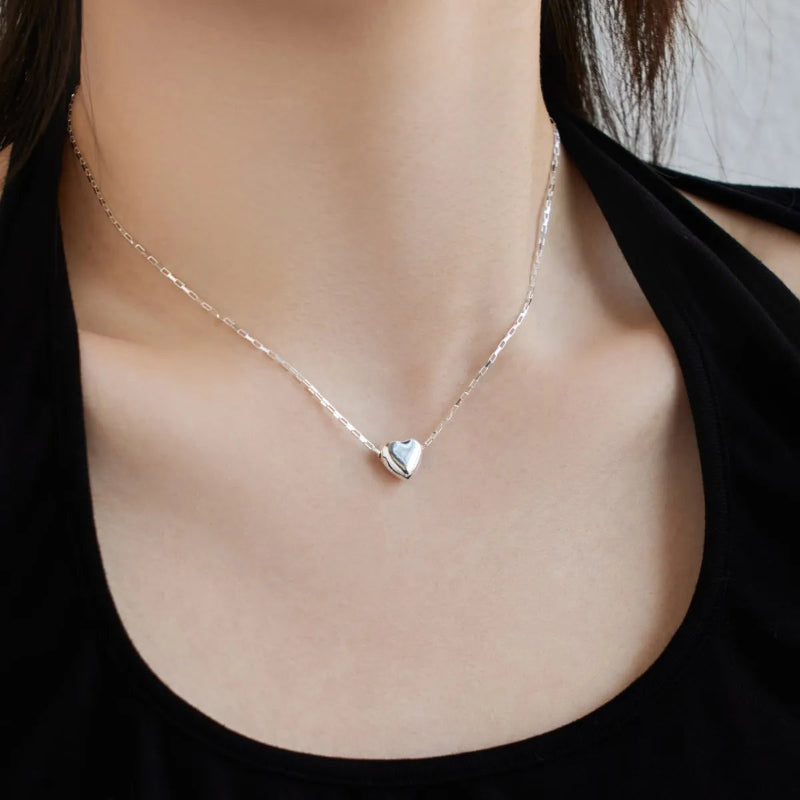 Silver Dangle Heart Charm

