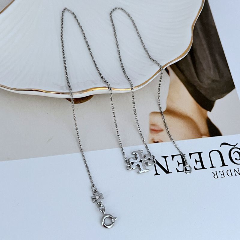 Signature Double T Charm Necklace

