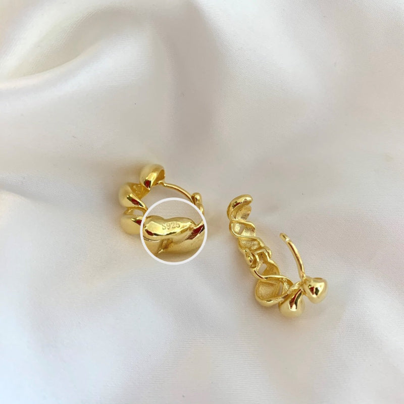 Elegant Braided Huggie Hoops

