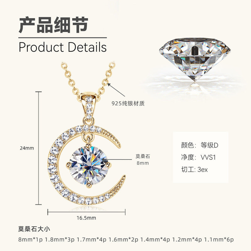 Celestial Inspired Moissanite Necklace

