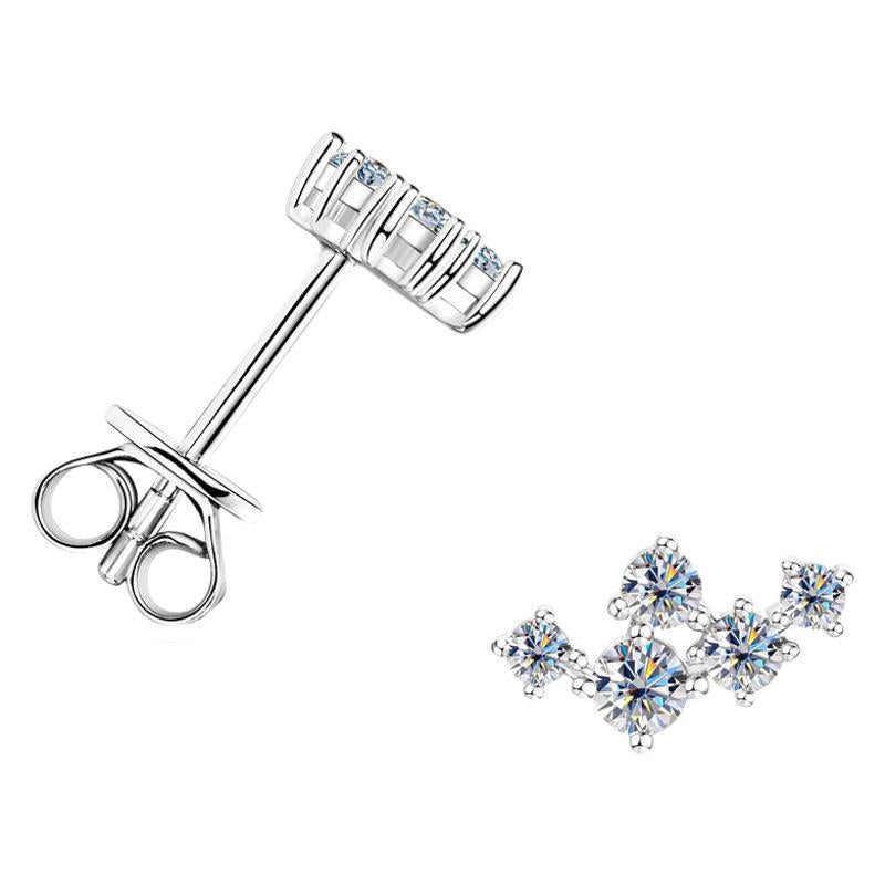 Delicate Moissanite Daisy Stud Earrings

