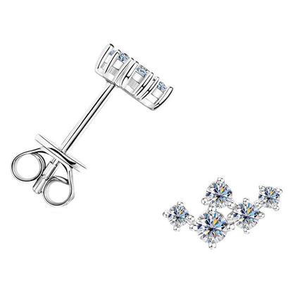 Delicate Moissanite Daisy Stud Earrings

