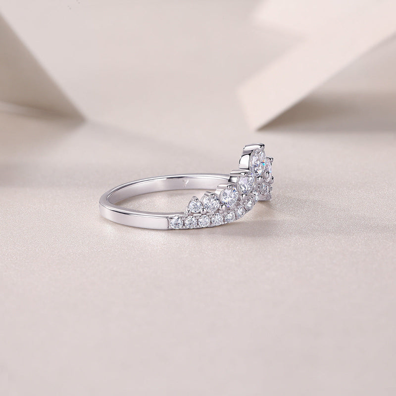 Princess Style Moissanite Wedding Ring

