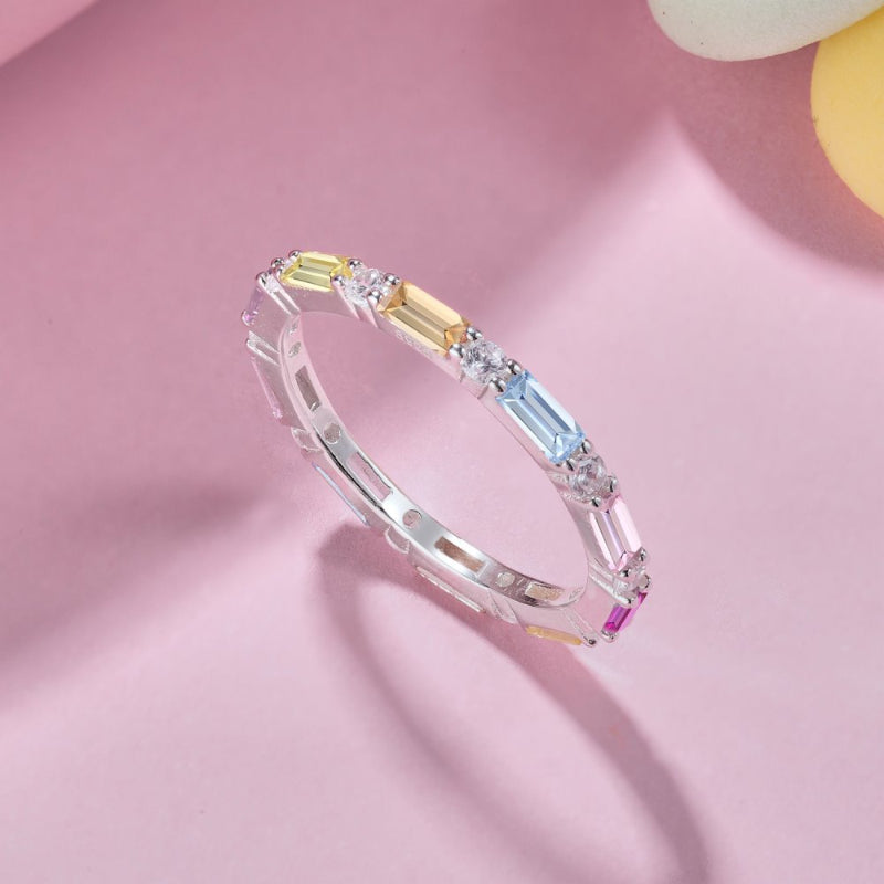Playful Pastel Eternity Ring

