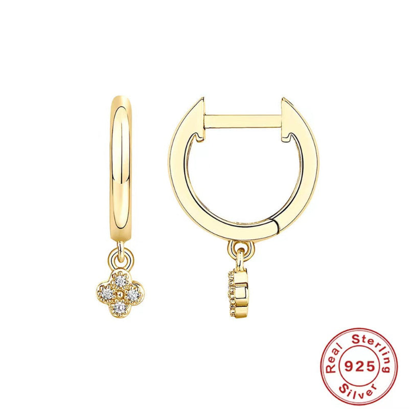 925 silver earrings with diamonds