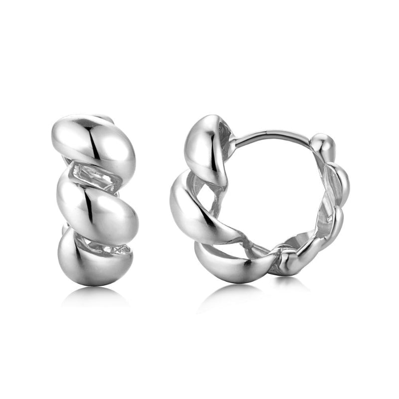 Braided Design Hoop Earrings

