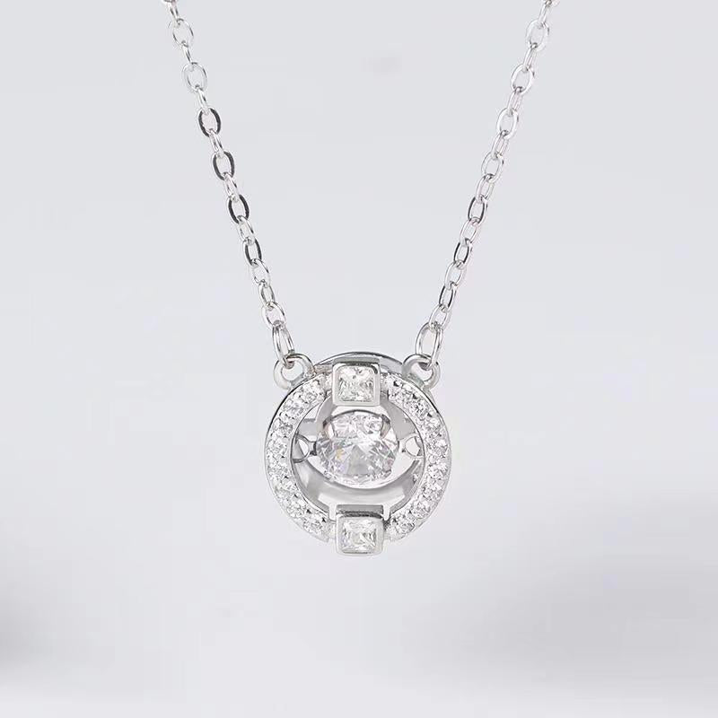 Sparking dance round necklace