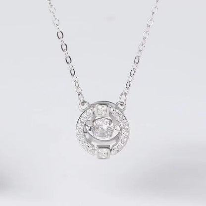 Sparking dance round necklace