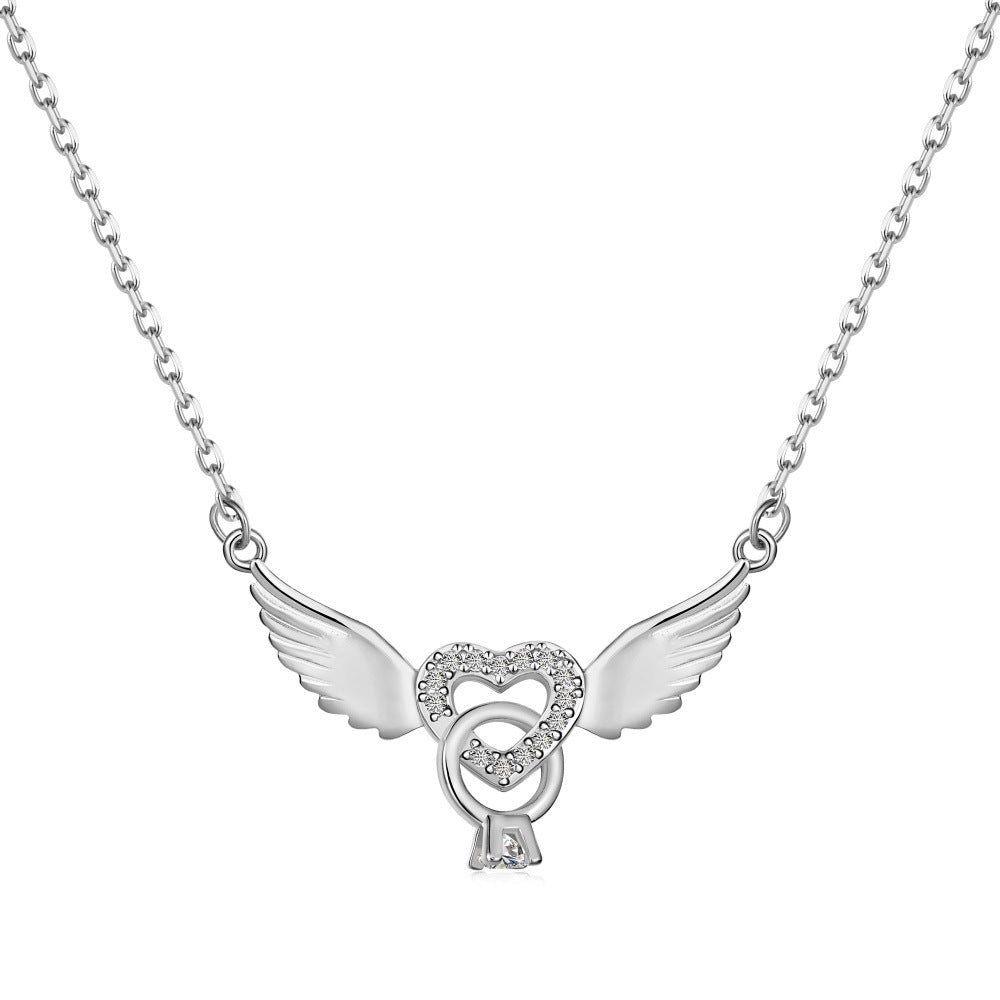 Serene Simple Angel Wing Necklace