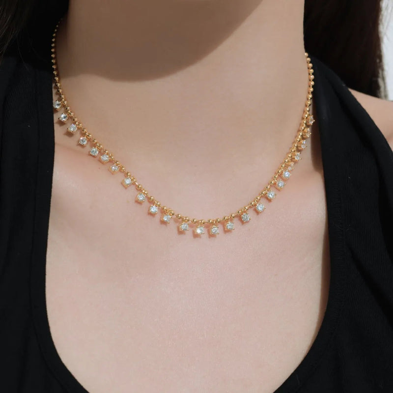 Delicate Golden Dewdrop Necklace


