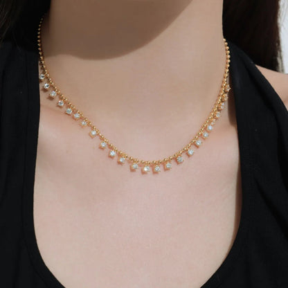 Delicate Golden Dewdrop Necklace

