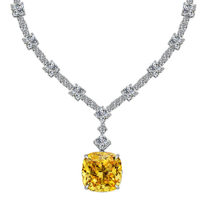 Dazzling Diamond-Like Square Pendant