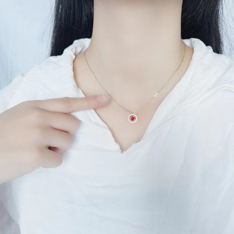diamond circle necklace for women