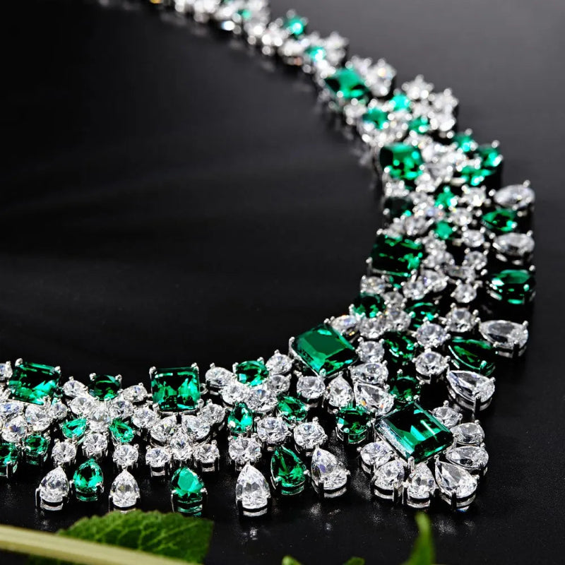 Luxurious Zirconia Layer Pendant Necklace