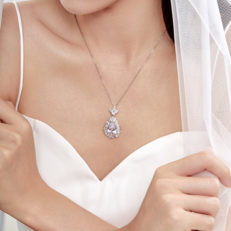 sterling silver drop necklace