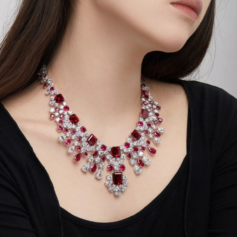 Stunning Zirconia Layer Pendant Necklace