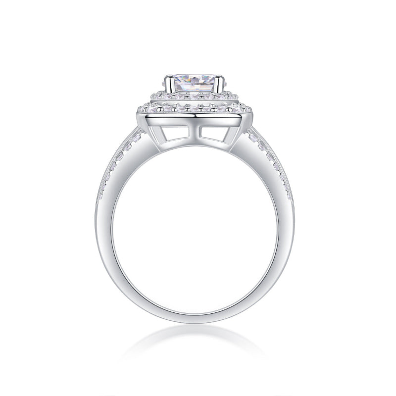 Classic Double Halo Moissanite Ring

