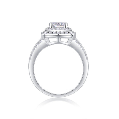 Classic Double Halo Moissanite Ring

