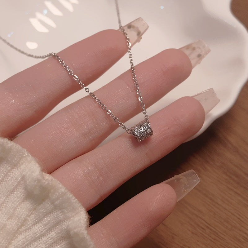 Modern Barrel Charm Necklace
