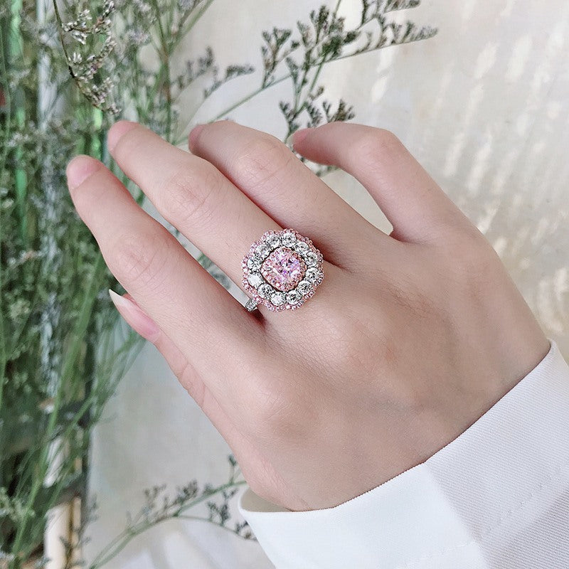 Engagement Pink Stone Ring

