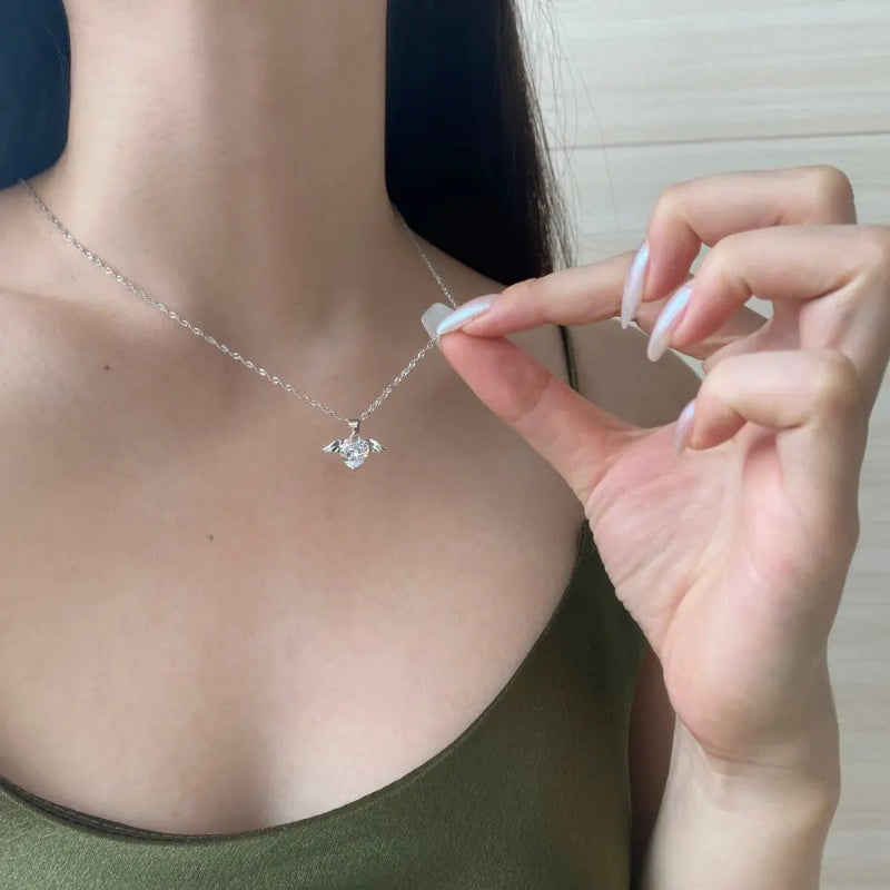 Crystal Clear Heart Necklace

