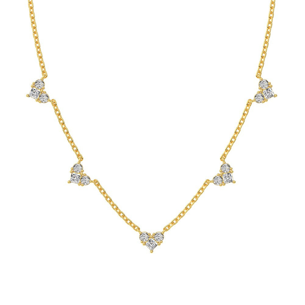 Charming Heart-Shaped Zirconia Pendant Necklace