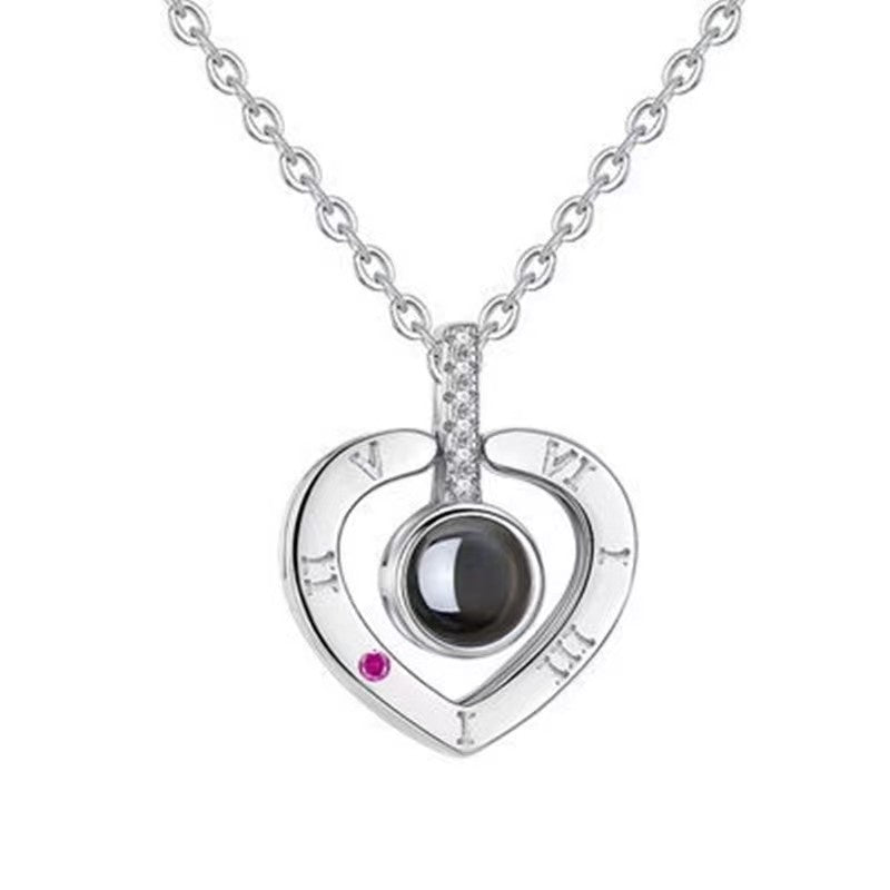 projection necklace silver