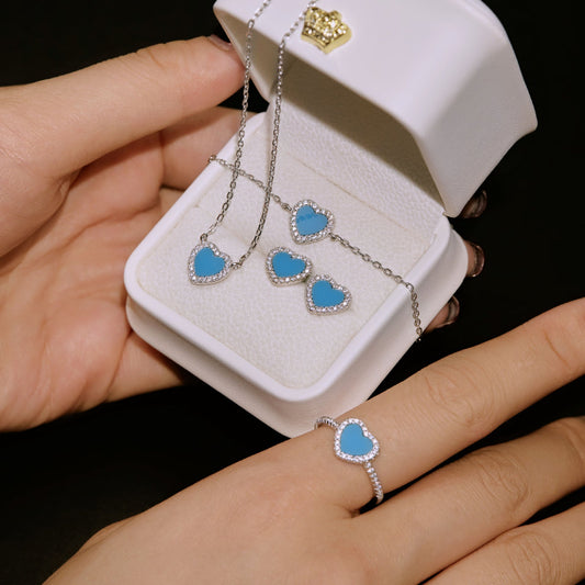 enamel heart jewelry