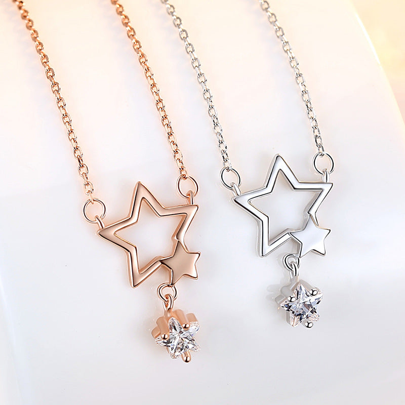 Twinkle Rose Gold Star Pendant
