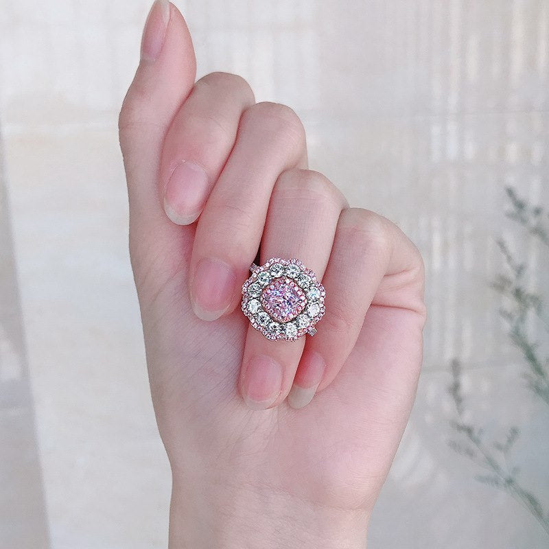 Sparkling Pink Gemstone Ring

