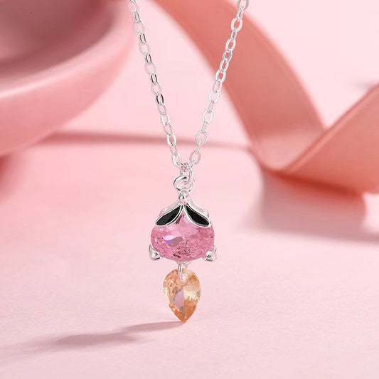 fox necklace silver