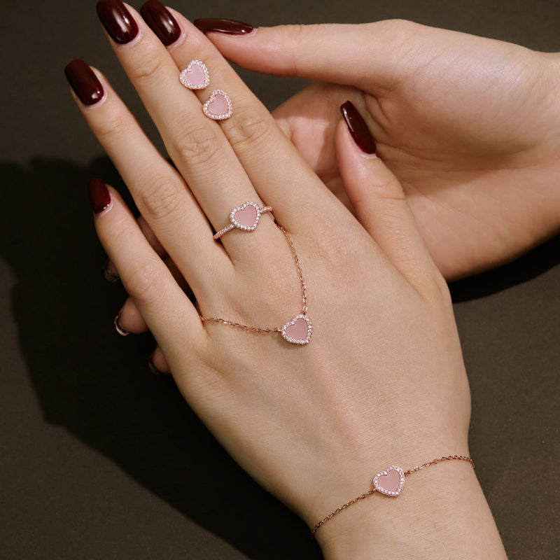 enamel heart ring