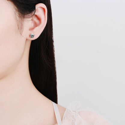 Sparkling Gold Studs with Zirconia

