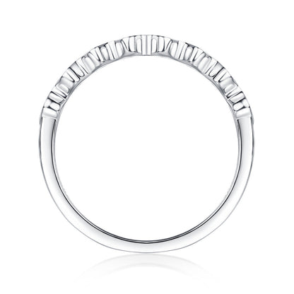 Minimalist Moissanite Wave Ring

