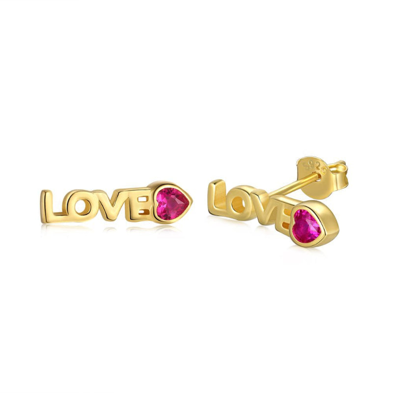 Delicate Love Symbol Studs

