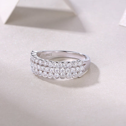 Wide Moissanite Stackable Ring

