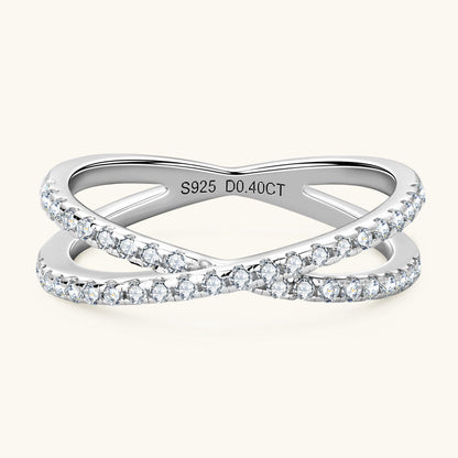 Pave Set Infinity Silver Band

