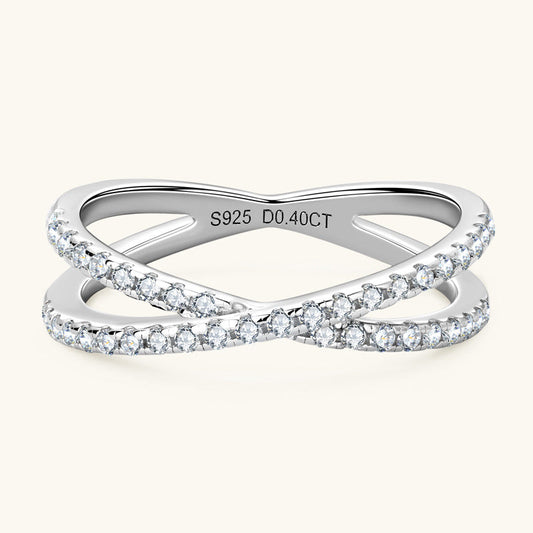 Pave Set Infinity Silver Band

