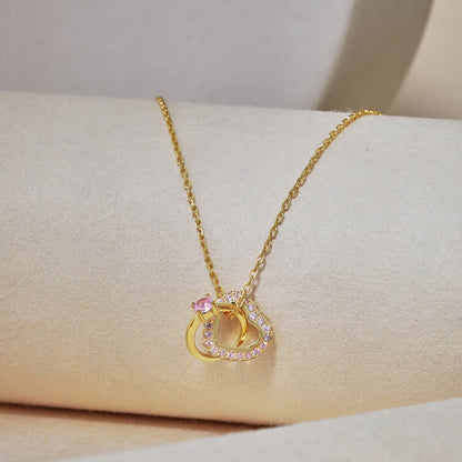 Gold plated heart necklace