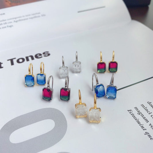 birthstone drop earrings
