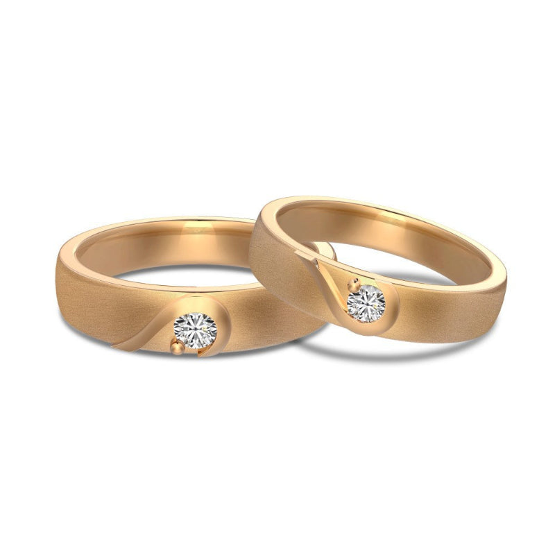 Chic Couple Rings Zircon